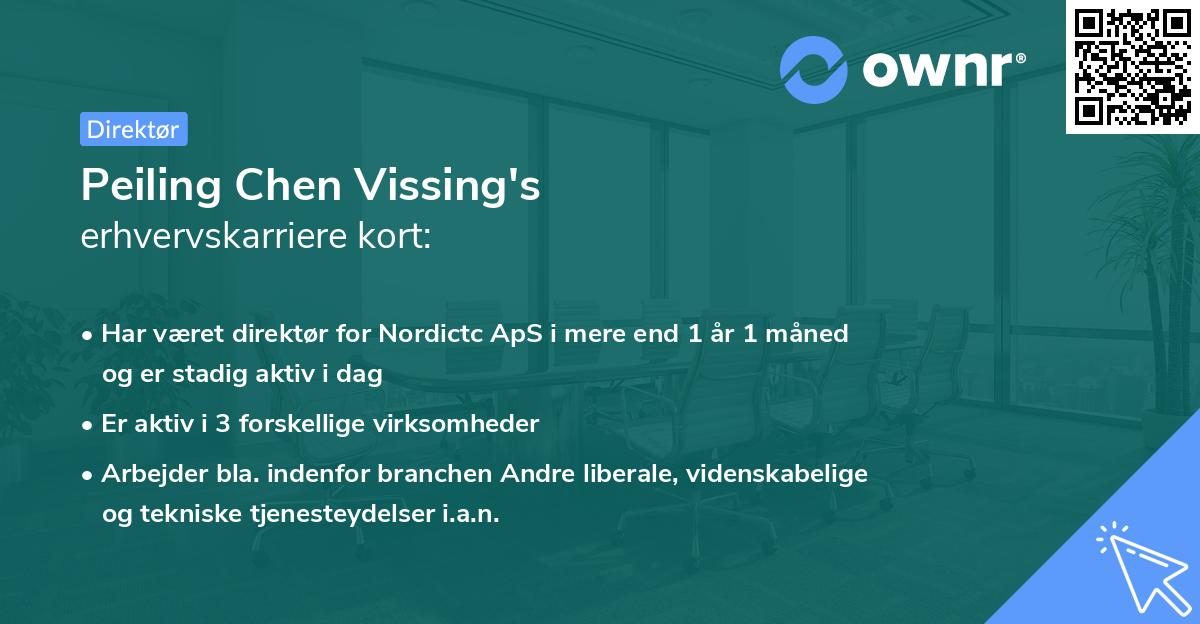 Peiling Chen Vissing's erhvervskarriere kort