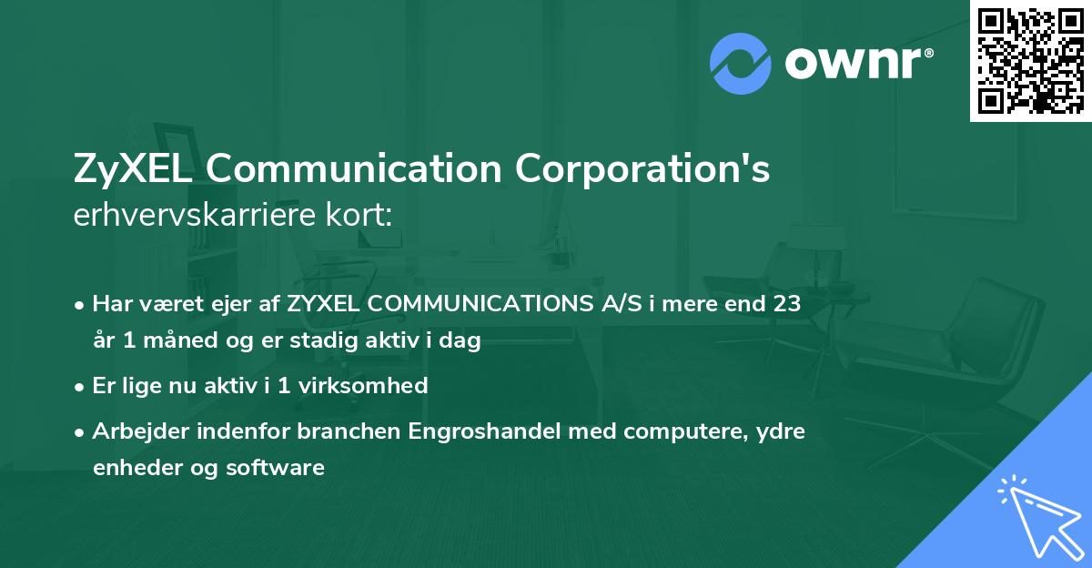 ZyXEL Communication Corporation's erhvervskarriere kort