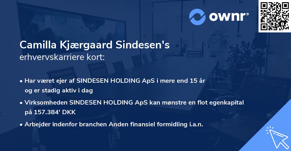 Camilla Kjærgaard Sindesen's erhvervskarriere kort