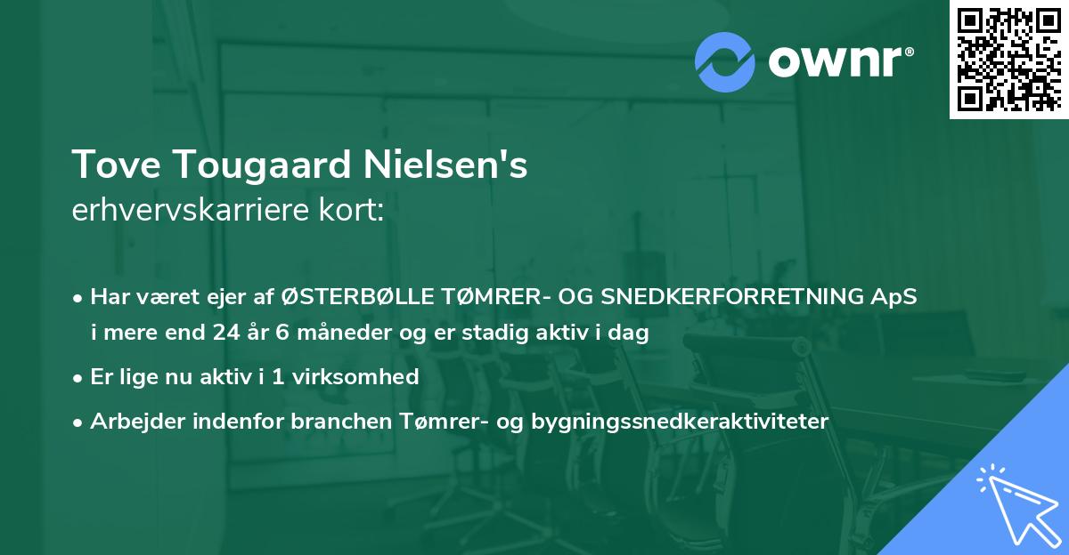 Tove Tougaard Nielsen's erhvervskarriere kort