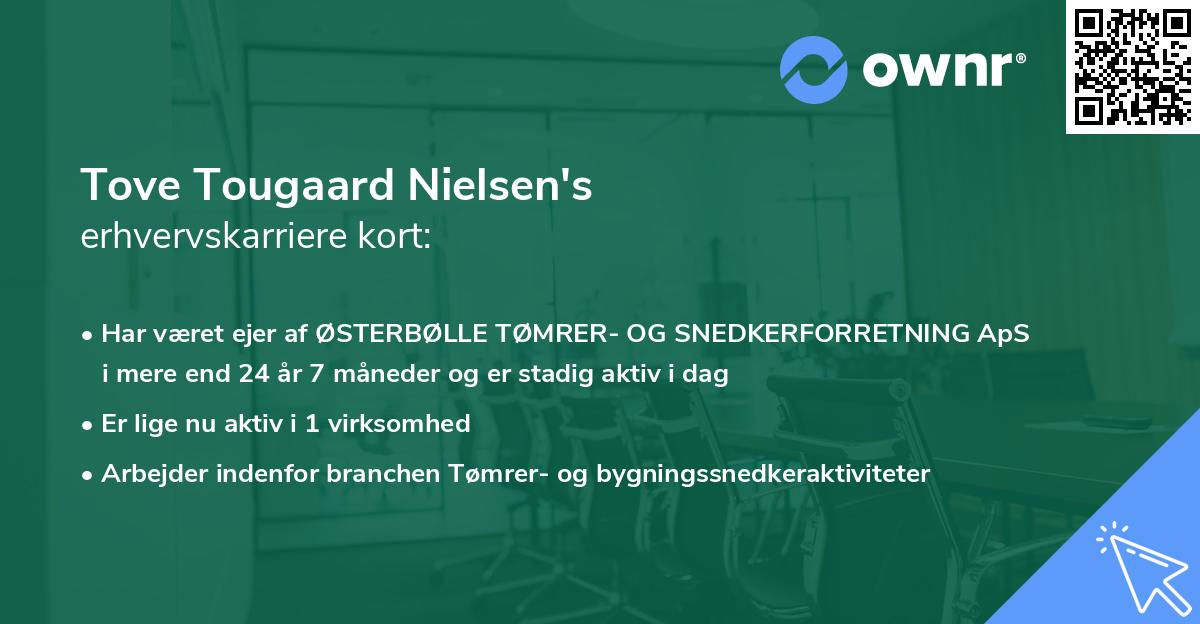 Tove Tougaard Nielsen's erhvervskarriere kort