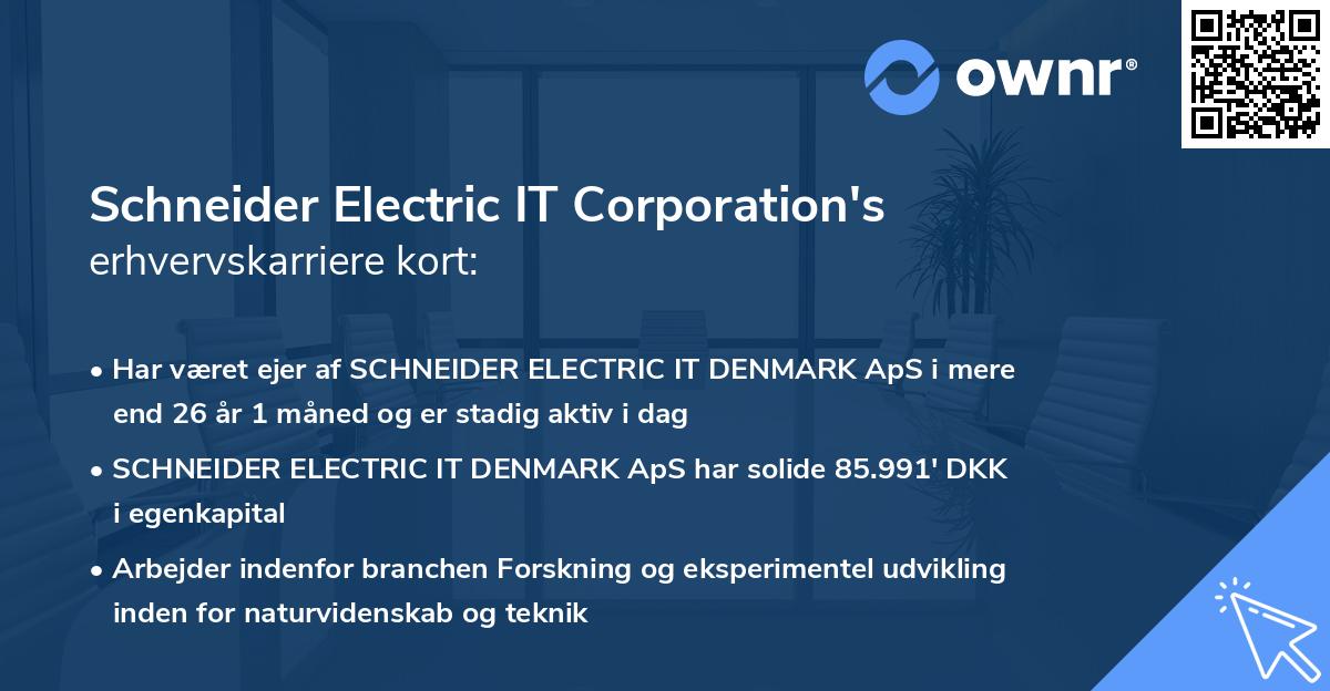 Schneider Electric IT Corporation's erhvervskarriere kort