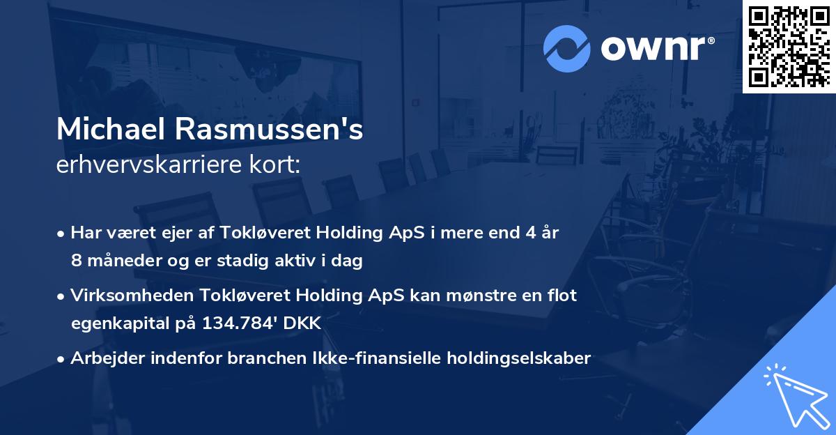 Michael Rasmussen's erhvervskarriere kort