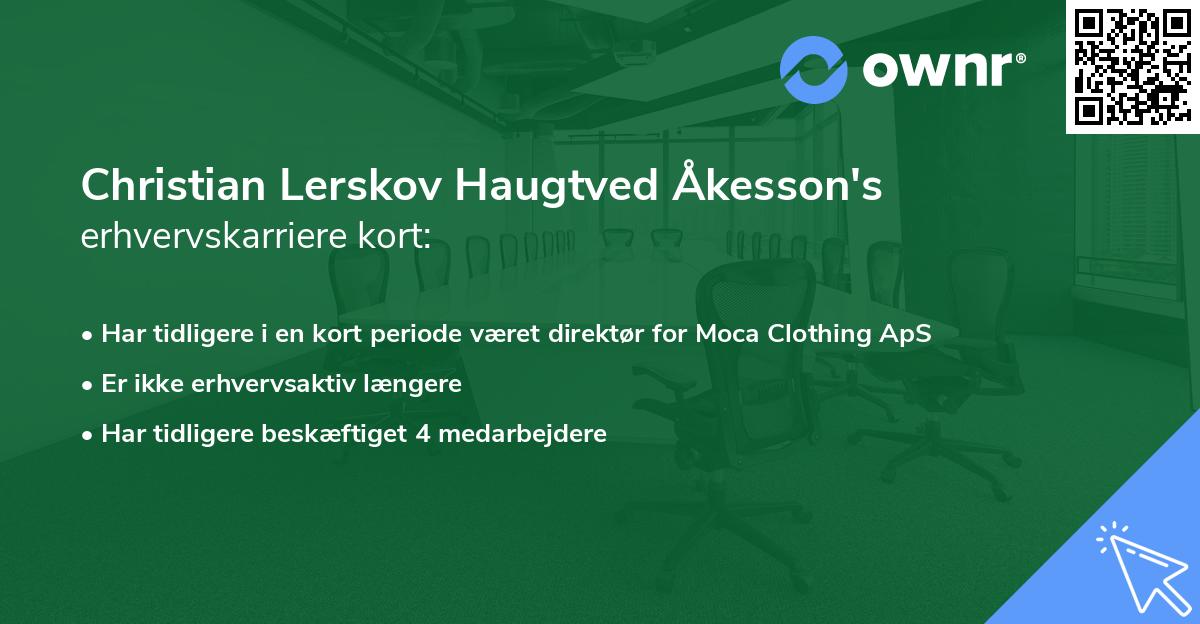 Christian Lerskov Haugtved Åkesson's erhvervskarriere kort