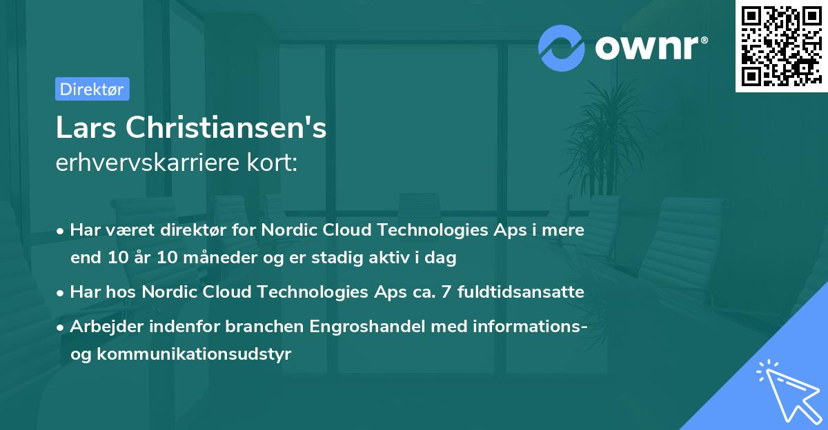Lars Christiansen's erhvervskarriere kort