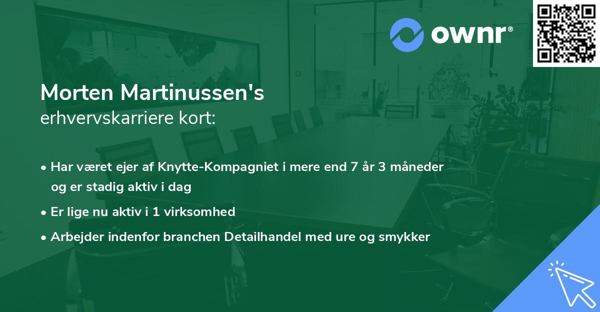 Morten Martinussen's erhvervskarriere kort