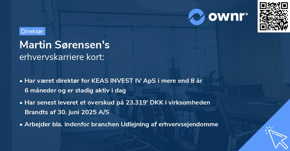 Martin Sørensen's erhvervskarriere kort