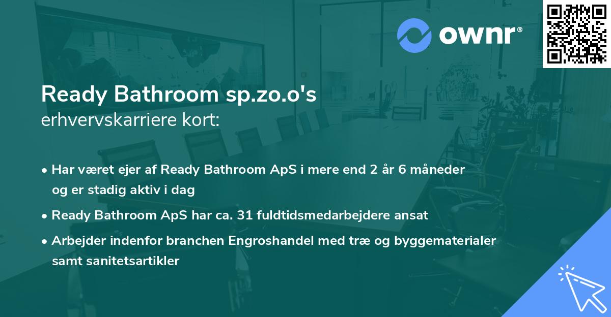 Ready Bathroom sp.zo.o's erhvervskarriere kort