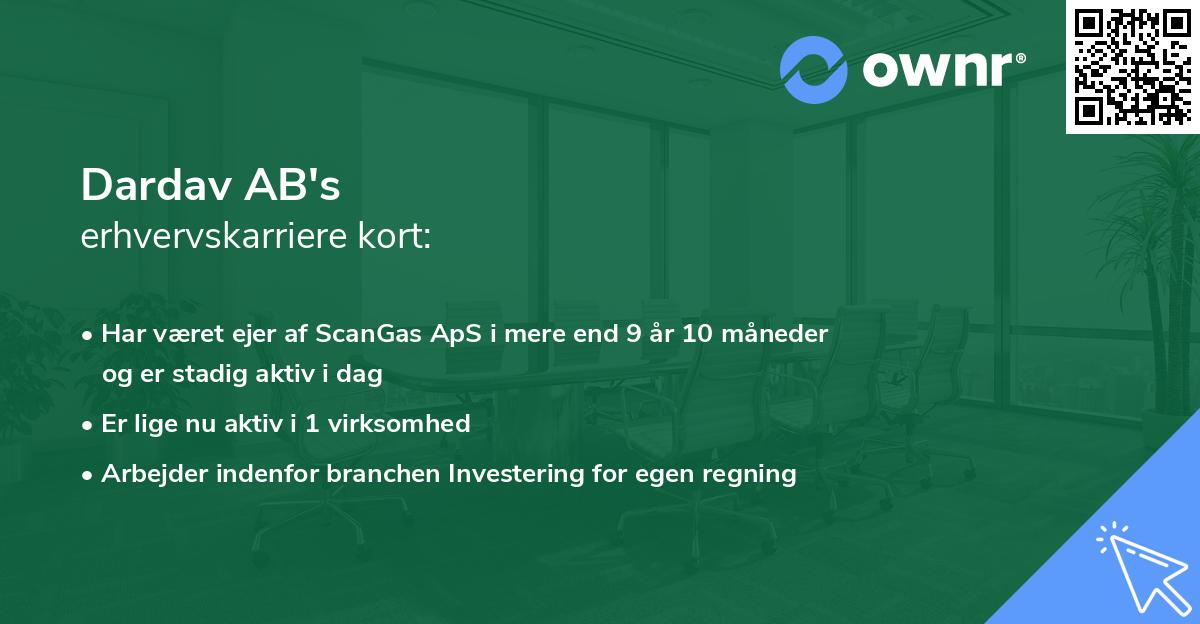 Dardav AB's erhvervskarriere kort