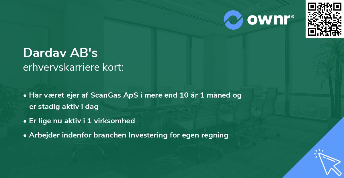 Dardav AB's erhvervskarriere kort