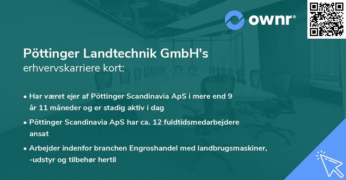 Pöttinger Landtechnik GmbH's erhvervskarriere kort
