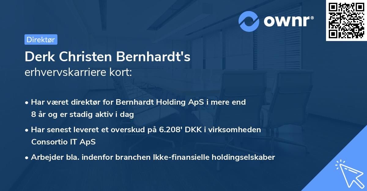 Derk Christen Bernhardt's erhvervskarriere kort