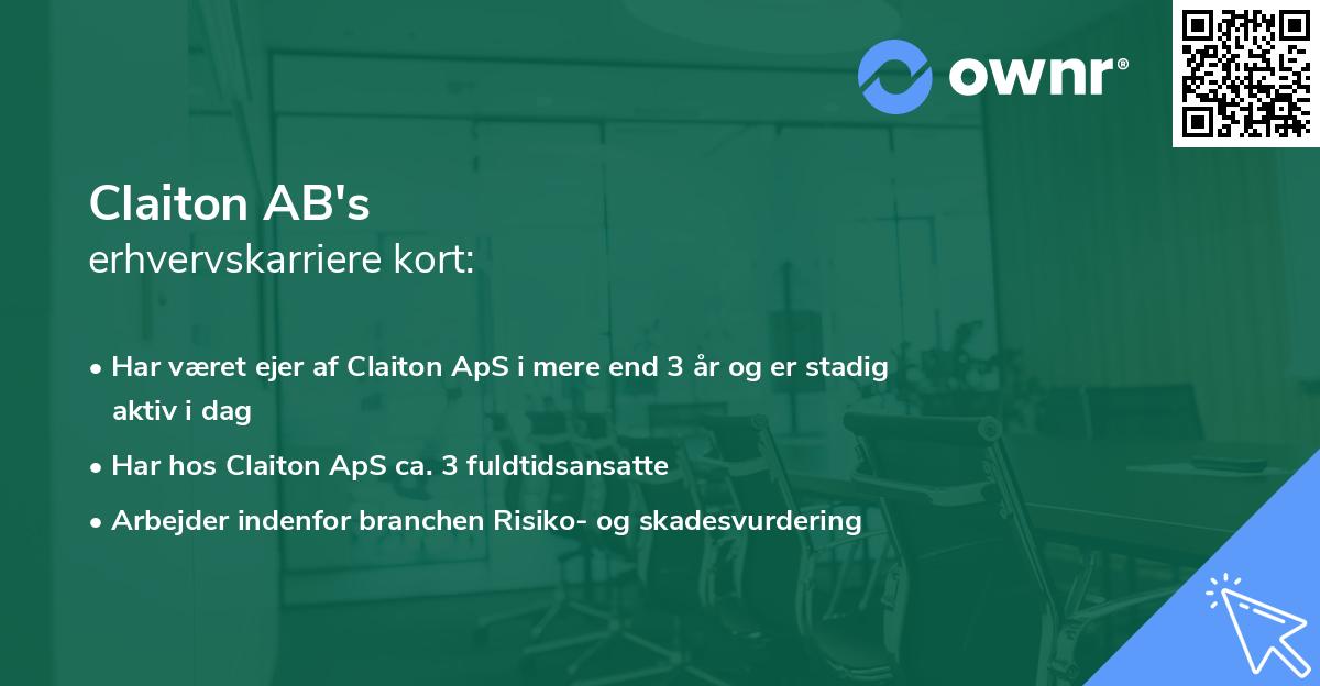 Claiton AB's erhvervskarriere kort