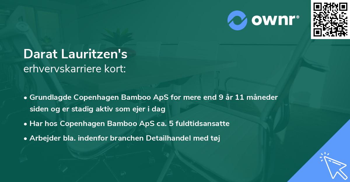 Darat Lauritzen's erhvervskarriere kort