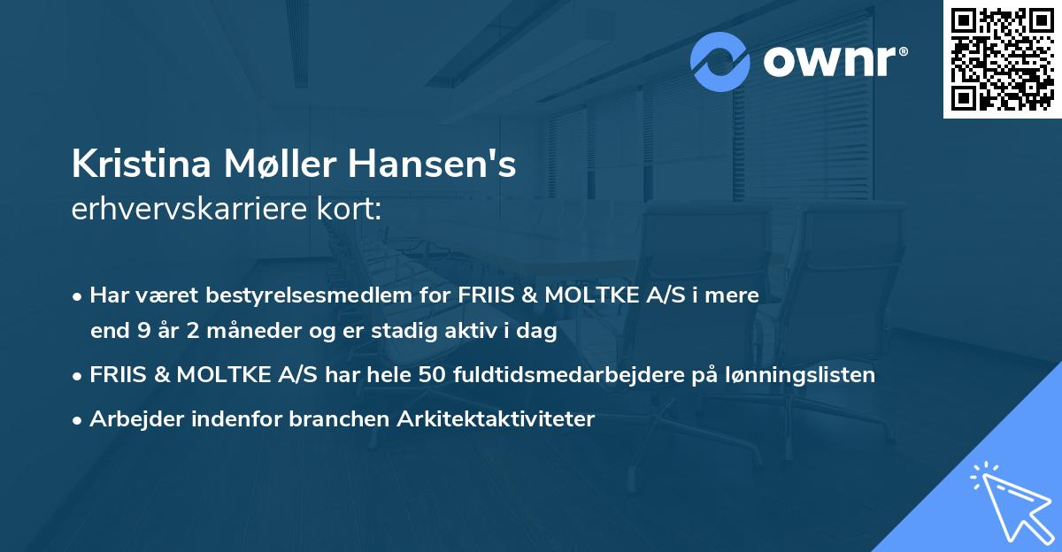 Kristina Møller Hansen's erhvervskarriere kort