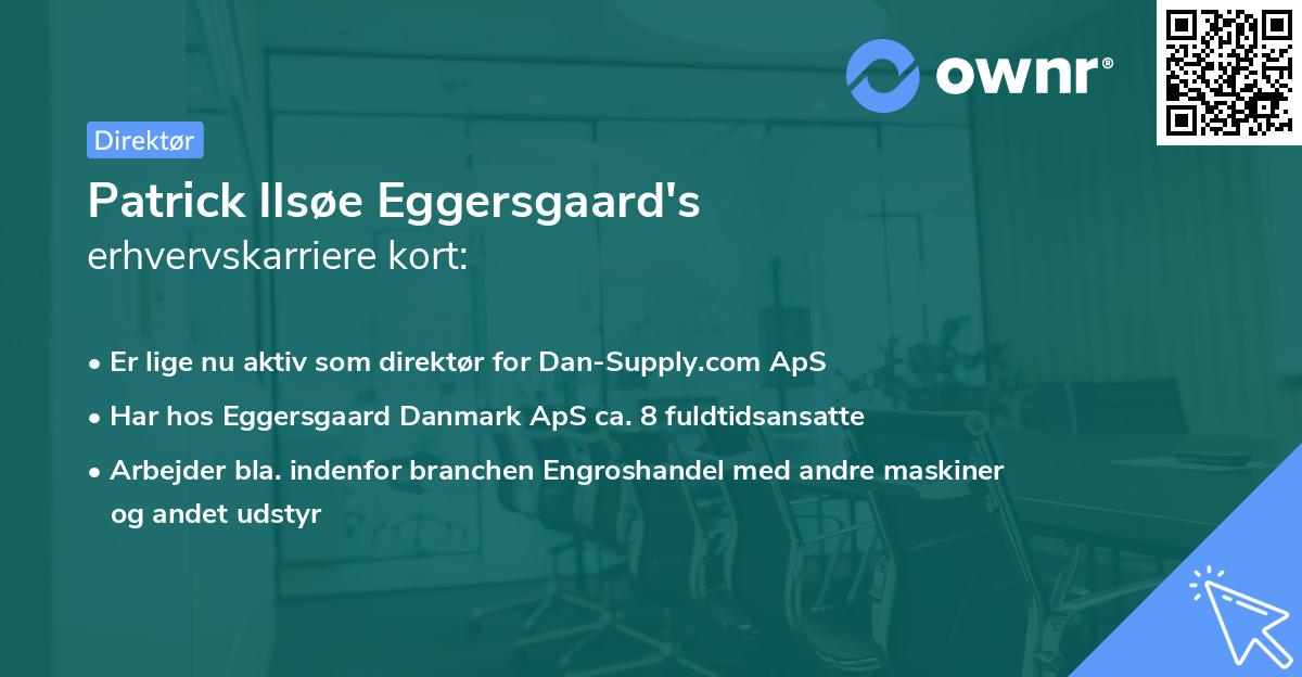 Patrick Ilsøe Eggersgaard's erhvervskarriere kort