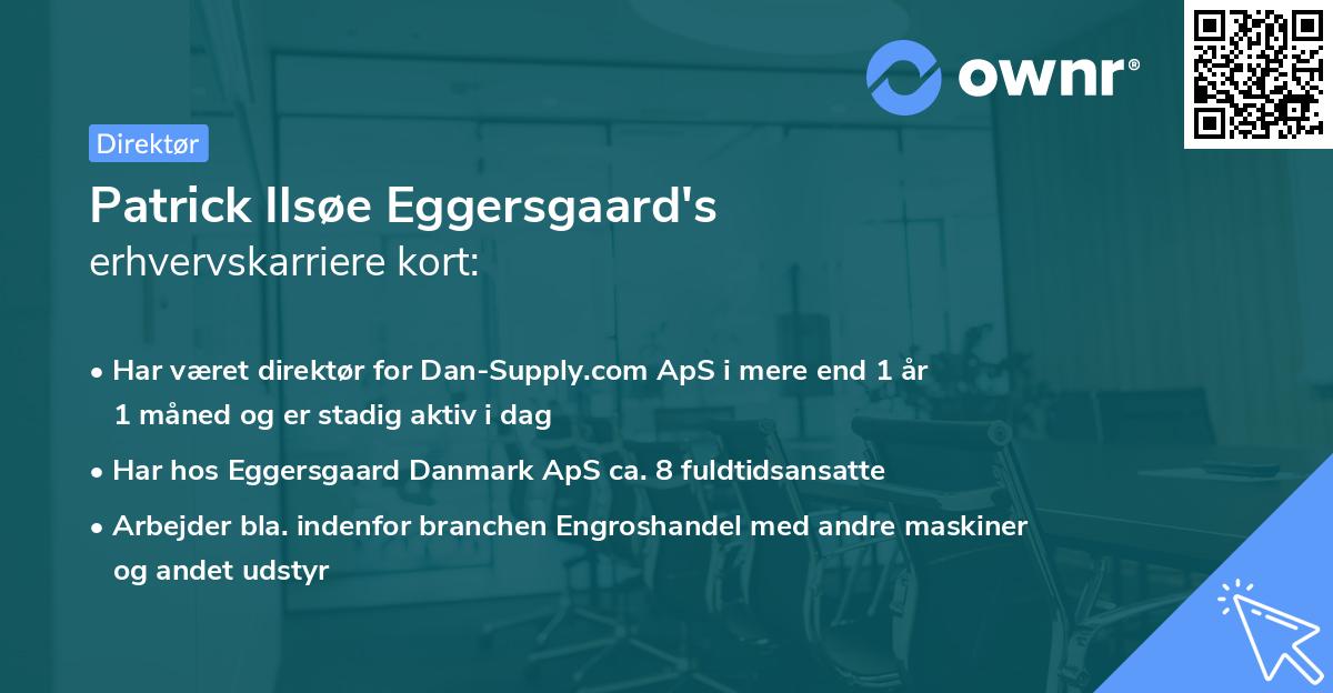 Patrick Ilsøe Eggersgaard's erhvervskarriere kort