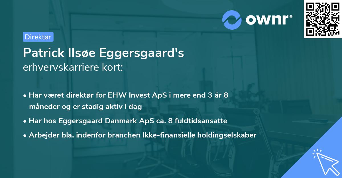 Patrick Ilsøe Eggersgaard's erhvervskarriere kort