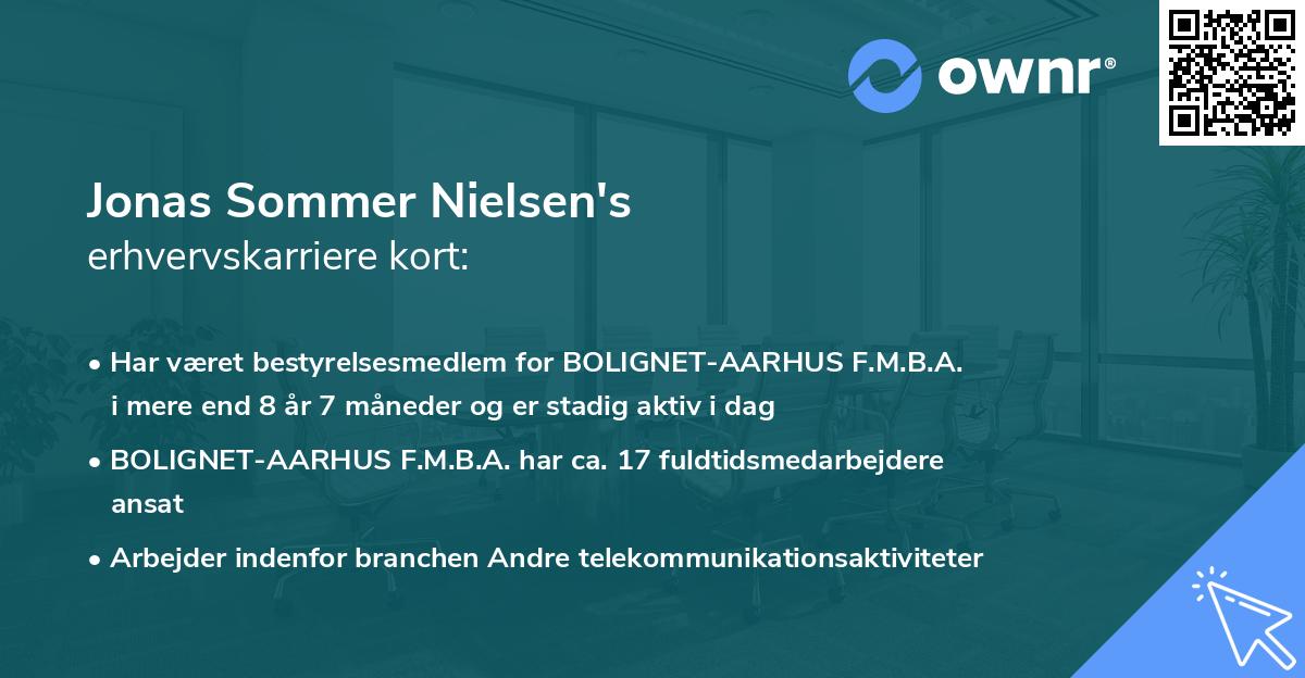 Jonas Sommer Nielsen's erhvervskarriere kort