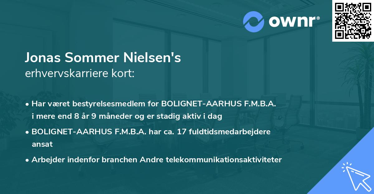 Jonas Sommer Nielsen's erhvervskarriere kort