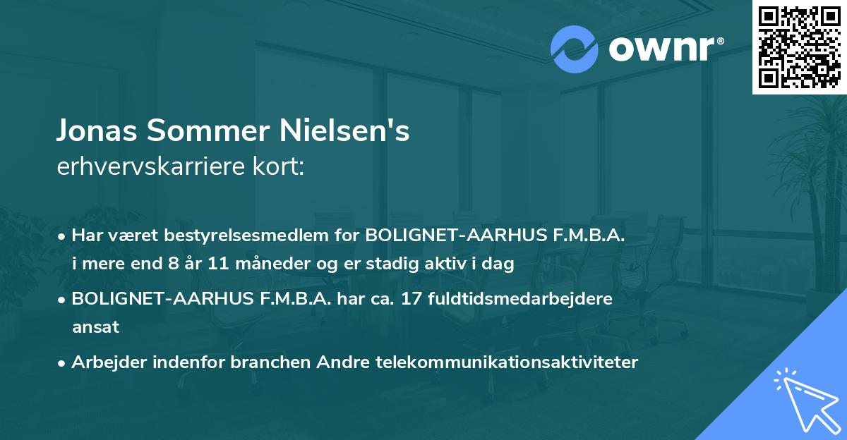 Jonas Sommer Nielsen's erhvervskarriere kort