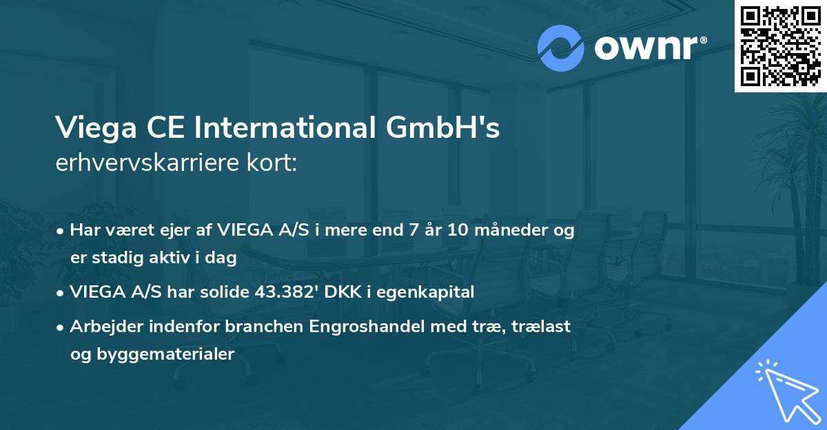 Viega CE International GmbH's erhvervskarriere kort