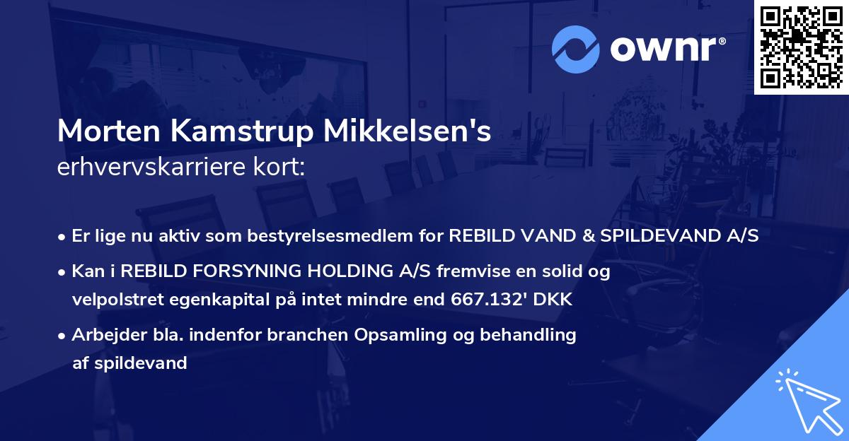 Morten Kamstrup Mikkelsen's erhvervskarriere kort