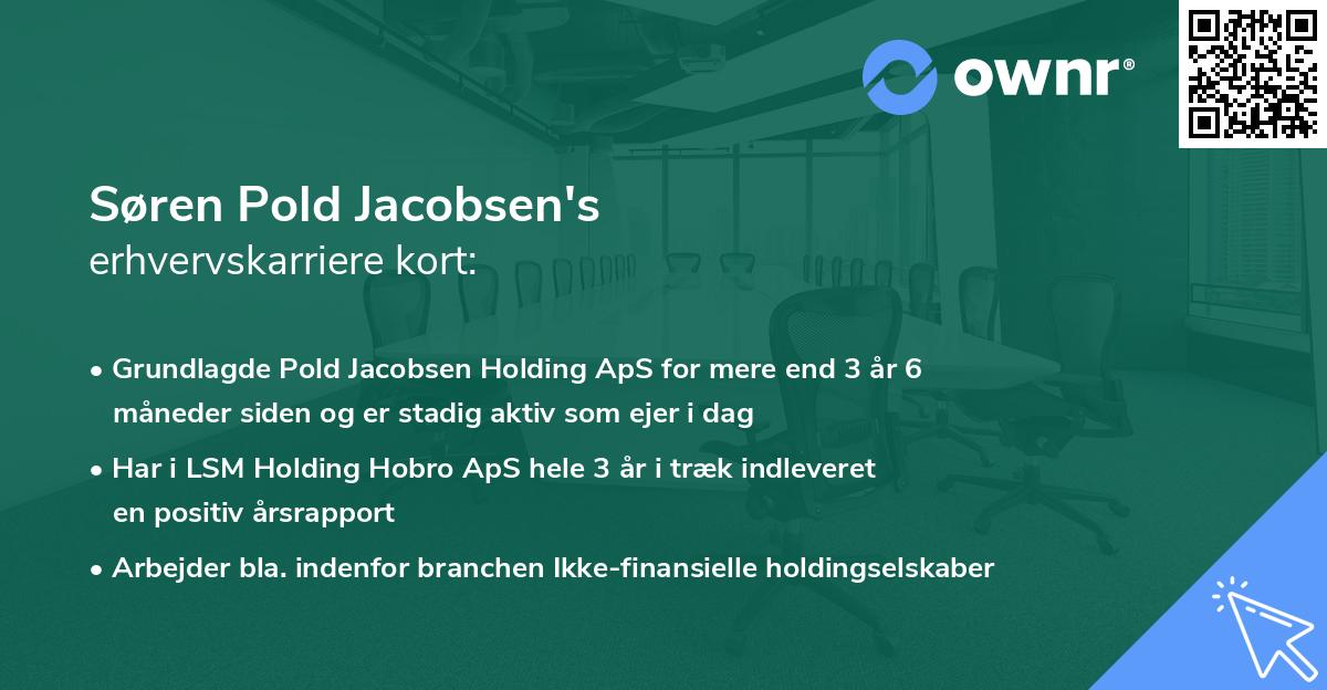 Søren Pold Jacobsen's erhvervskarriere kort