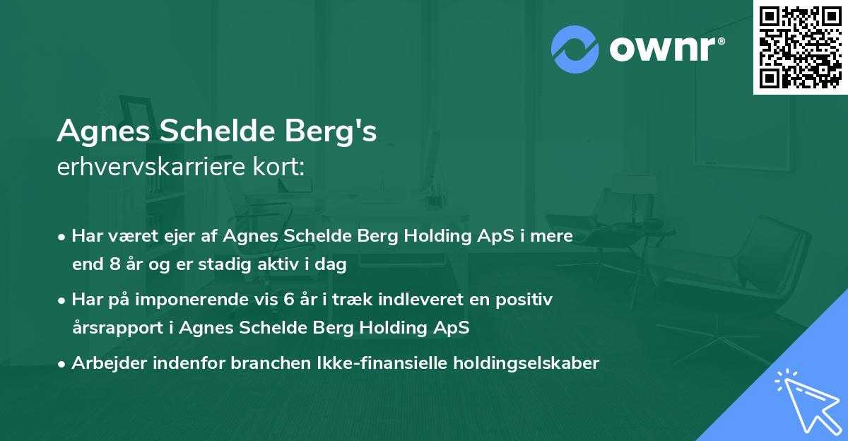 Agnes Schelde Berg's erhvervskarriere kort