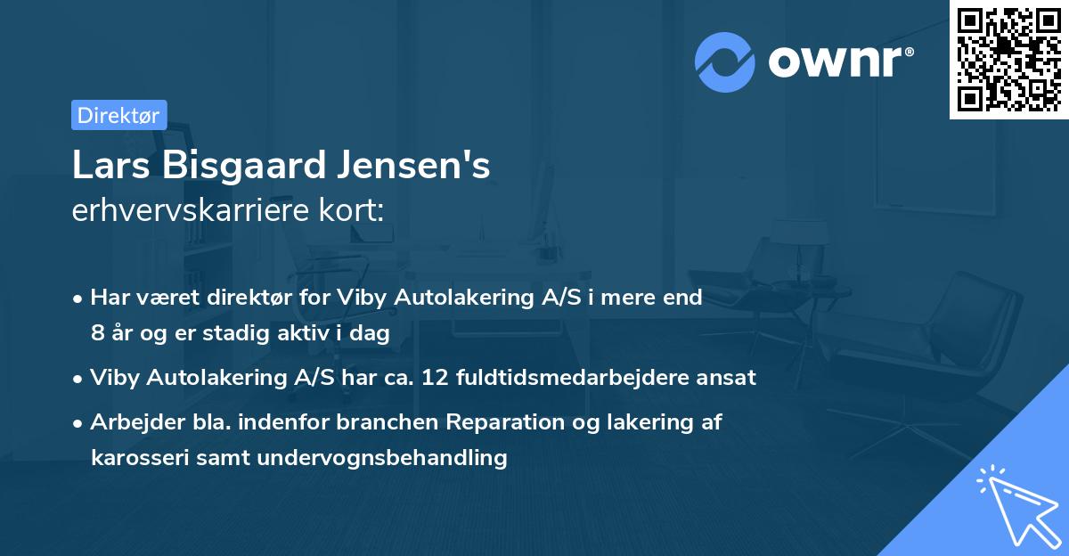 Lars Bisgaard Jensen's erhvervskarriere kort