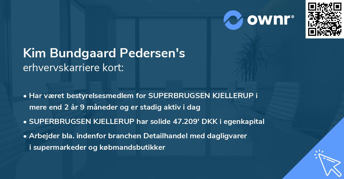 Kim Bundgaard Pedersen's erhvervskarriere kort