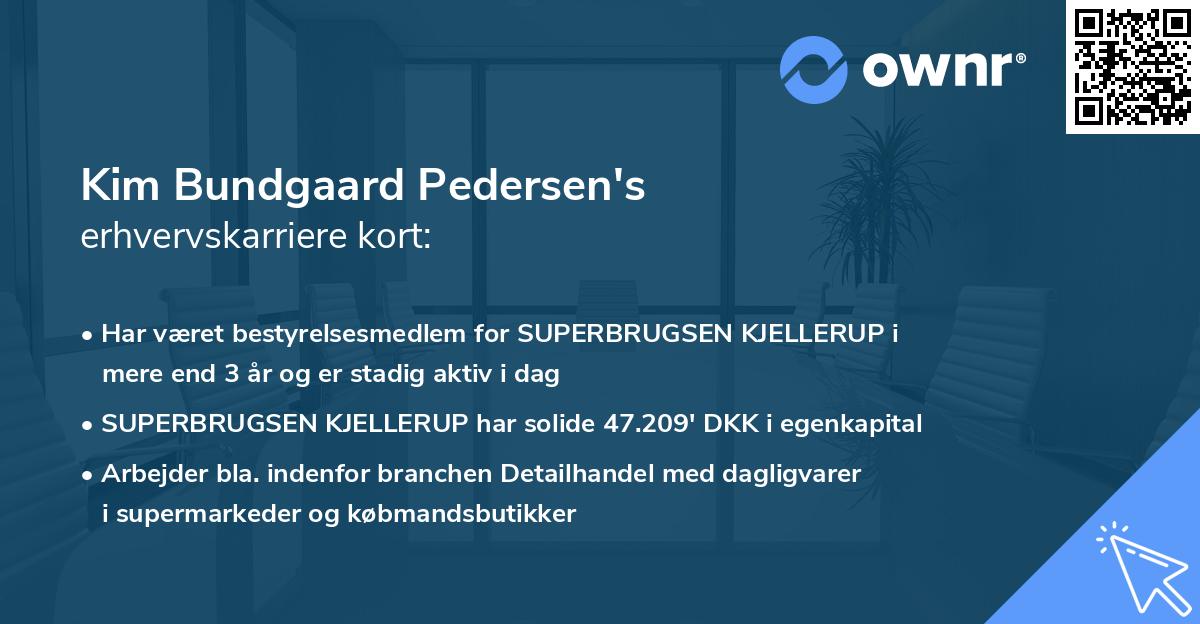 Kim Bundgaard Pedersen's erhvervskarriere kort