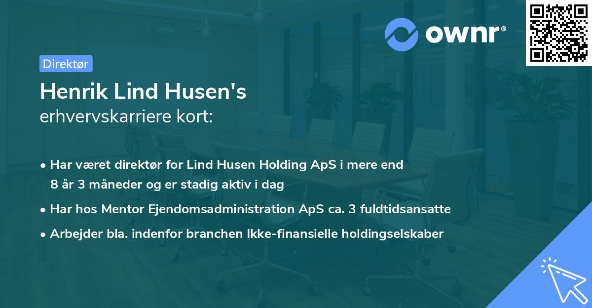 Henrik Lind Husen's erhvervskarriere kort