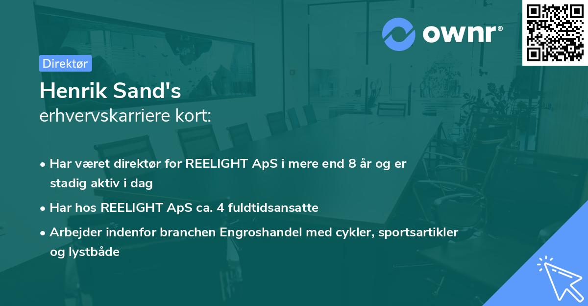 Henrik Sand's erhvervskarriere kort