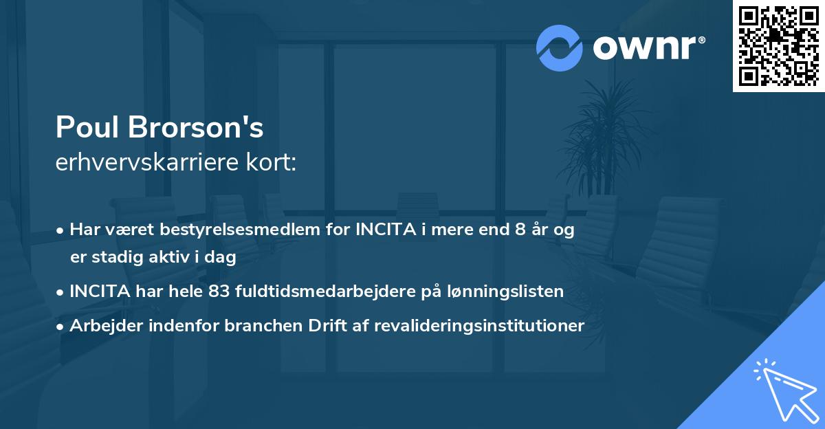 Poul Brorson's erhvervskarriere kort