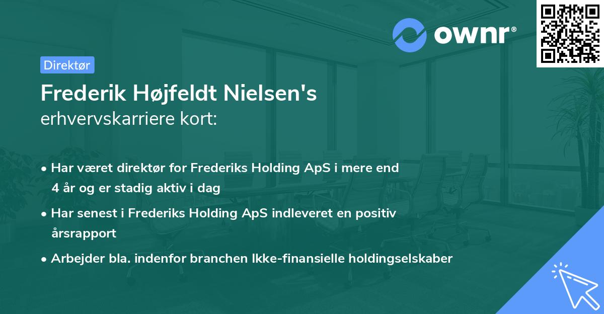 Frederik Højfeldt Nielsen's erhvervskarriere kort