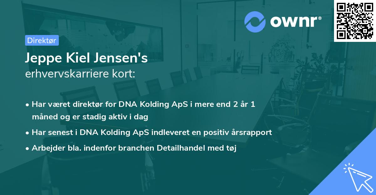 Jeppe Kiel Jensen's erhvervskarriere kort