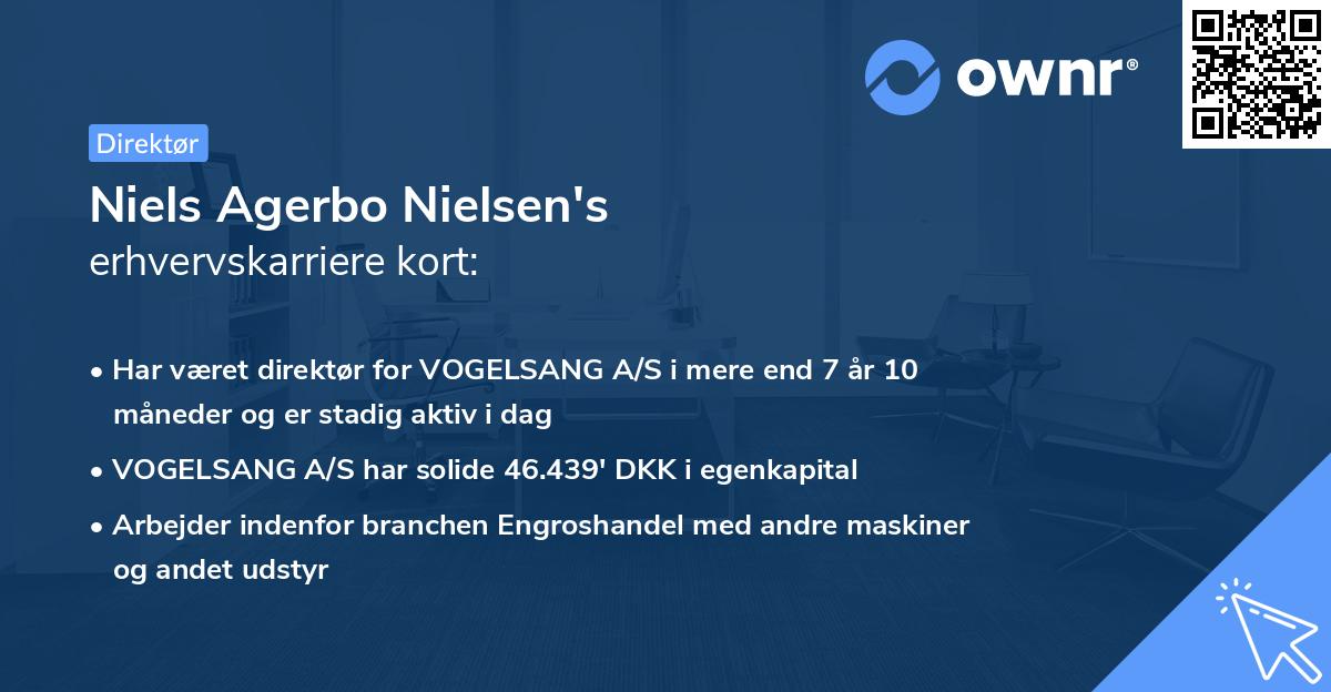 Niels Agerbo Nielsen's erhvervskarriere kort