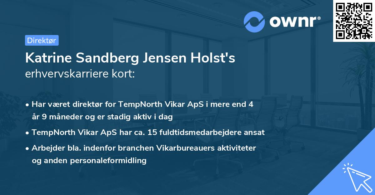 Katrine Sandberg Jensen Holst's erhvervskarriere kort