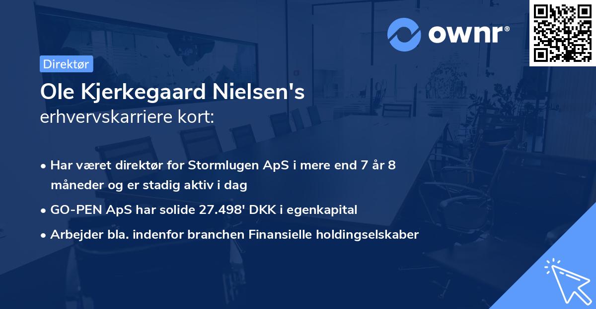 Ole Kjerkegaard Nielsen's erhvervskarriere kort