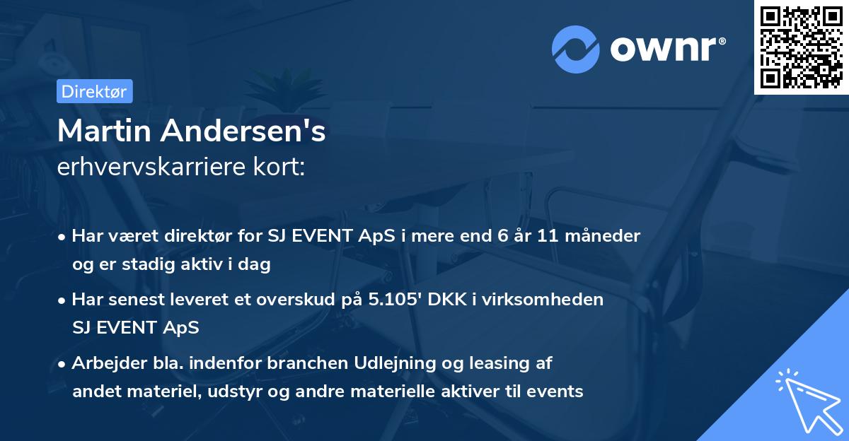 Martin Andersen's erhvervskarriere kort