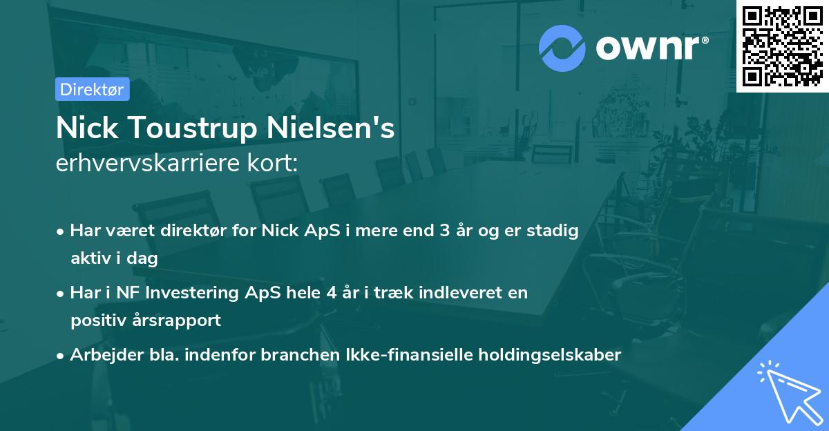 Nick Toustrup Nielsen's erhvervskarriere kort