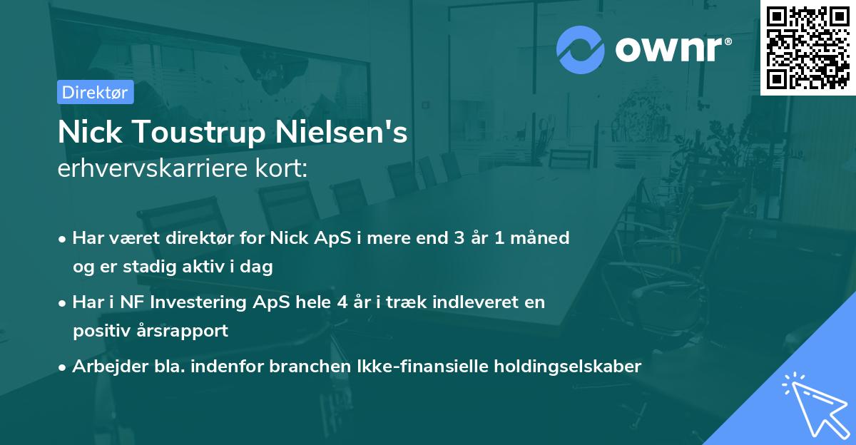 Nick Toustrup Nielsen's erhvervskarriere kort