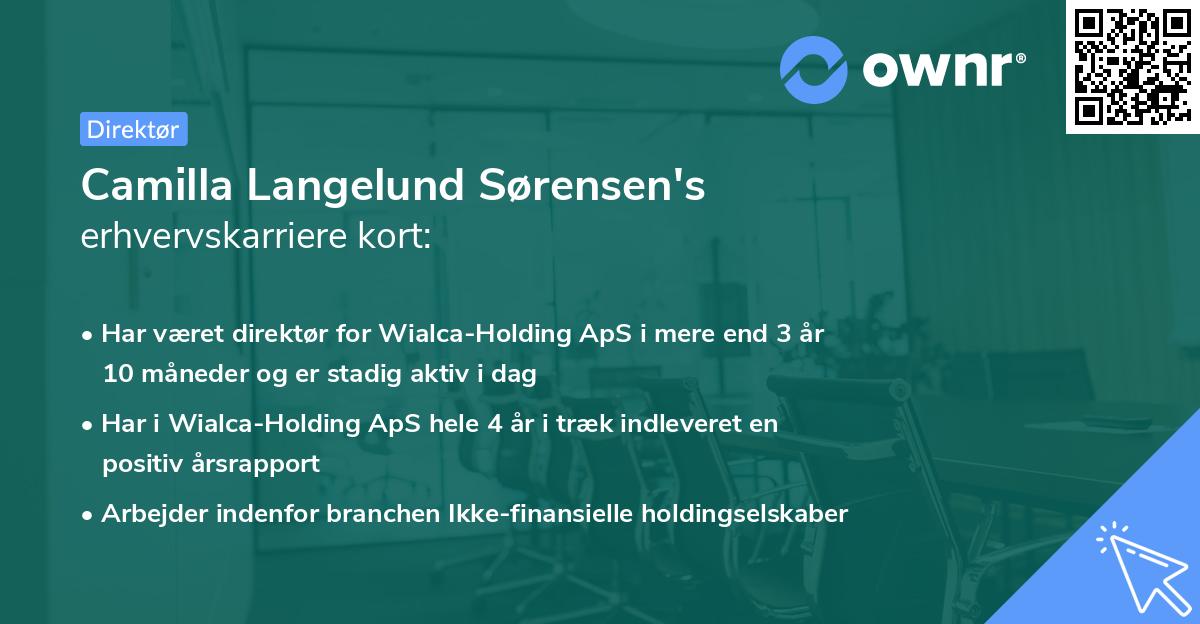 Camilla Langelund Sørensen's erhvervskarriere kort