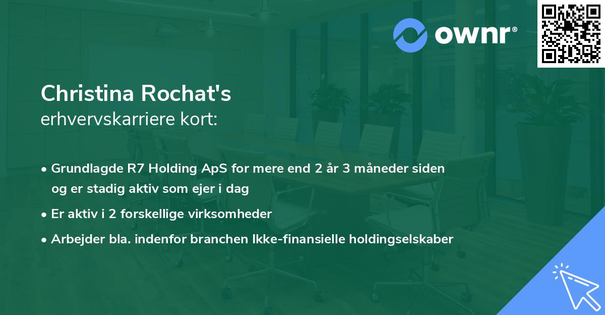 Christina Rochat's erhvervskarriere kort