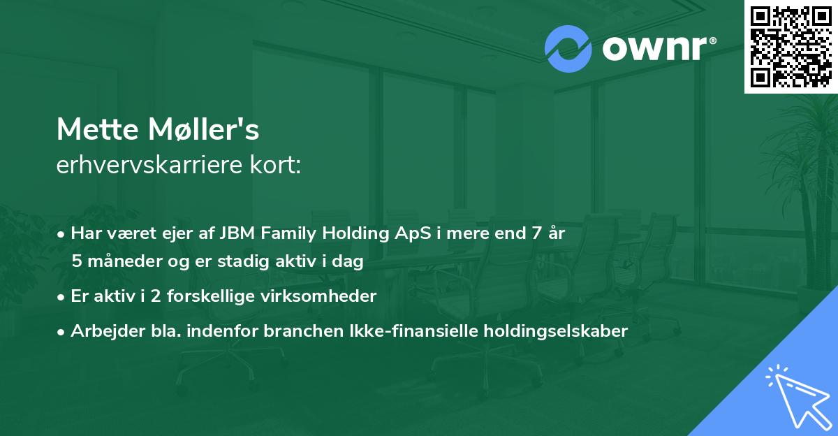 Mette Møller's erhvervskarriere kort