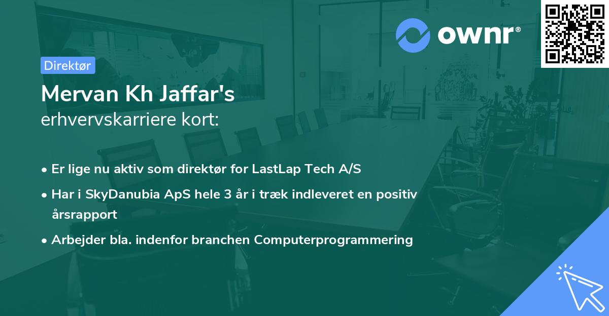 Mervan Kh Jaffar's erhvervskarriere kort