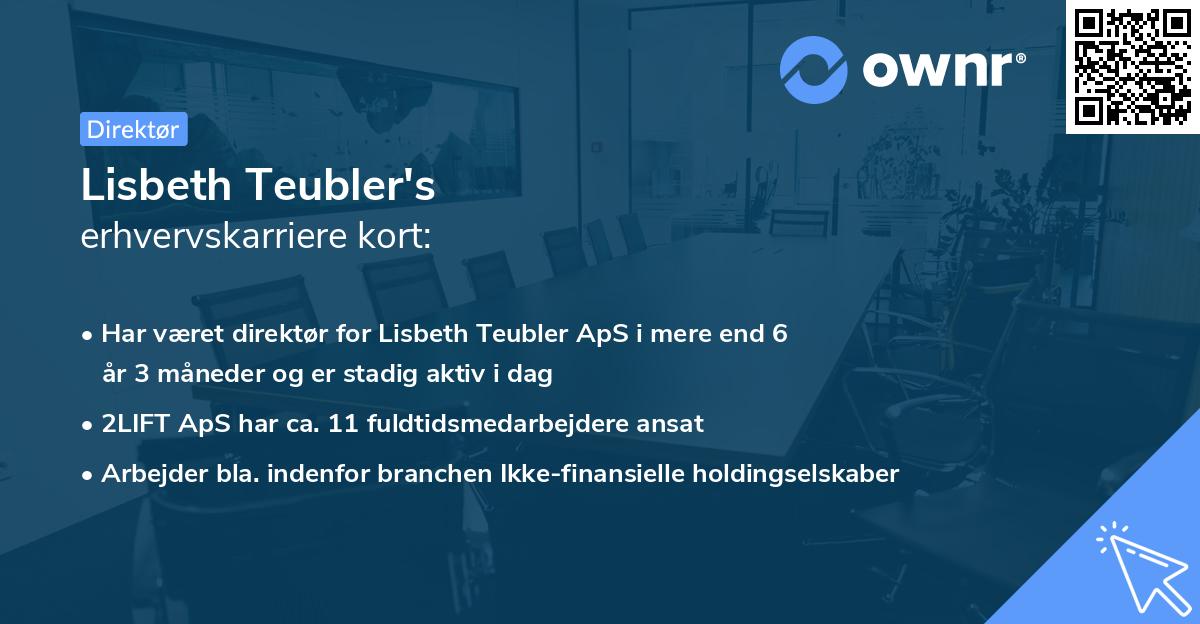 Lisbeth Teubler's erhvervskarriere kort