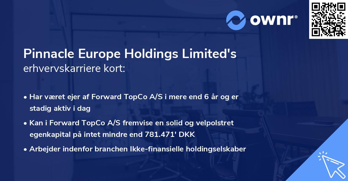 Pinnacle Europe Holdings Limited's erhvervskarriere kort