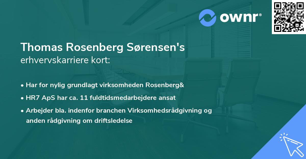 Thomas Rosenberg Sørensen's erhvervskarriere kort